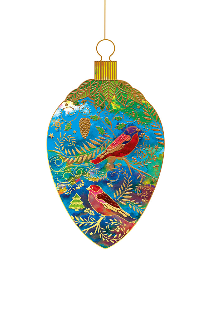 9982800055-Editions du Desastre-Blue Bauble-Xmas Card-Icones