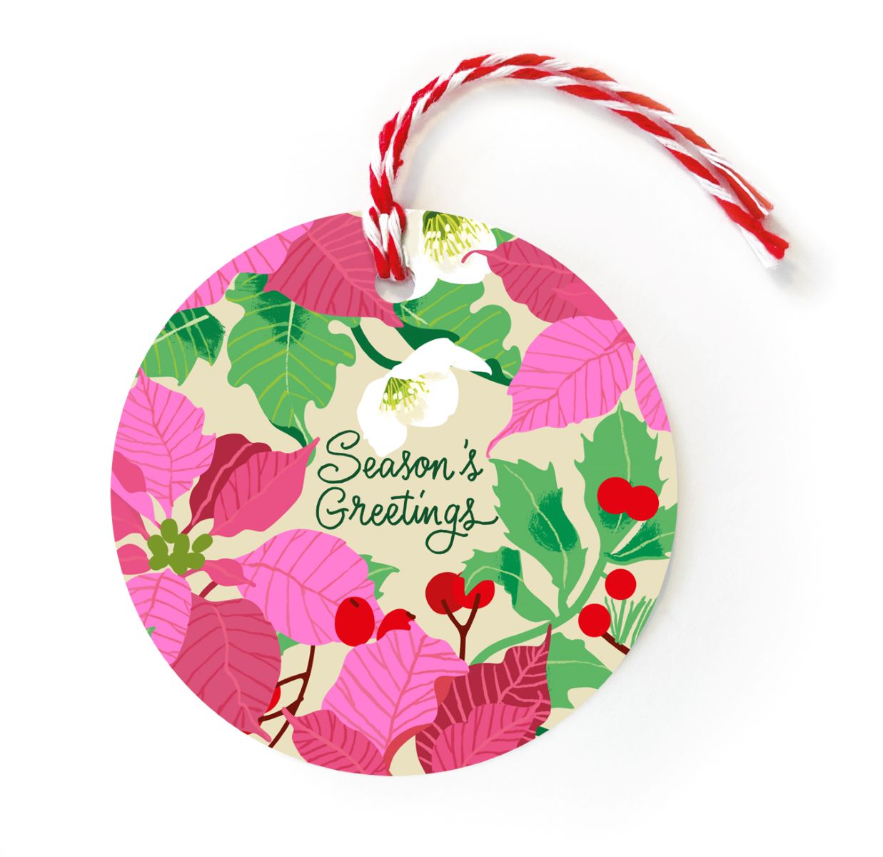 BG024-Noi-Pointsettia-Xmas Gift Tags-Christmas Tags
