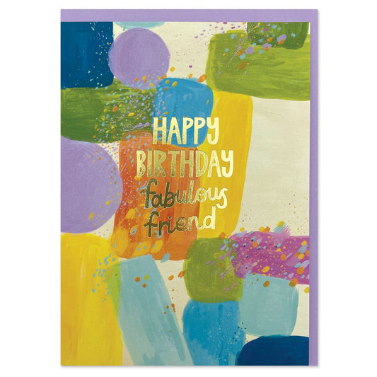 CAN030-Raspberry Blossom-Happy Birthday Fabulous Friend-Card-Canvas Creations