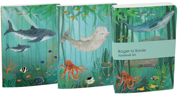 A6E078S-Roger La B-Whale Song A6 Exercise Books Set 3-Notebook-Whale Song