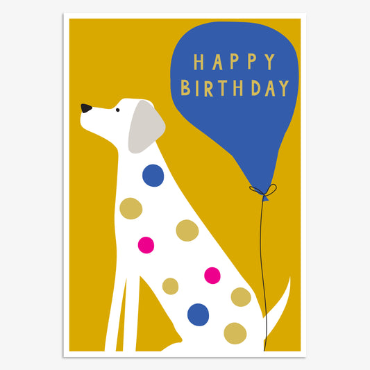 PV034-Think of Me-Happy Birthday Dog & Balloon-Card-Pura Vida