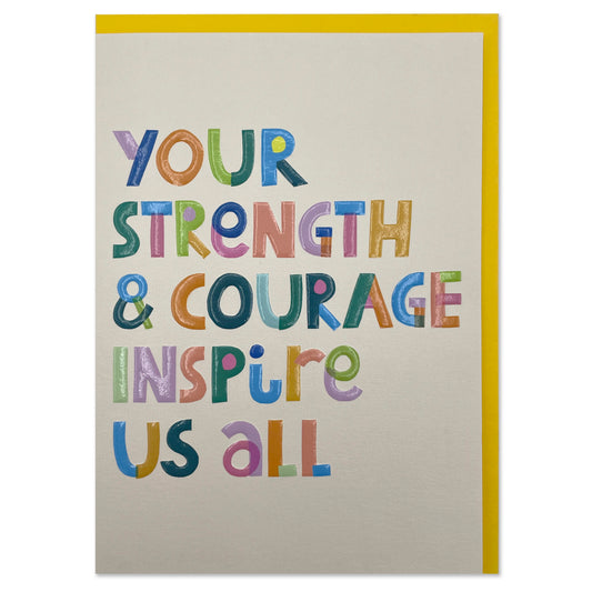 SUN003-Raspberry Blossom-Your Strength & Courage Inspire Us All-Card-Sunshine