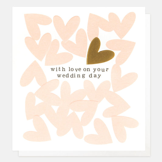 WED004-Caroline G-With Love On Your Wedding Day Overlapping Hearts-Card-Wedding