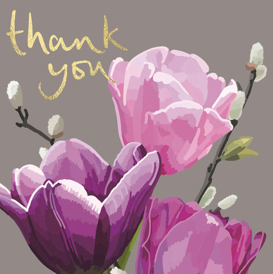 BG076-Sarah Kelleher-Thank You-Card-Botanical Golds