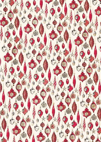 X1761268-Deva Designs-Vintage Baubles-Xmas Wrap-