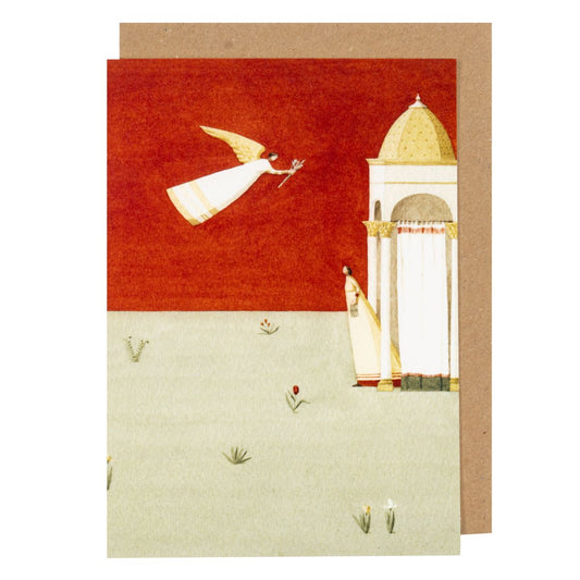 GC085-Laura Stoddart-An Angel Appeared-Xmas Card-Greeting Cards