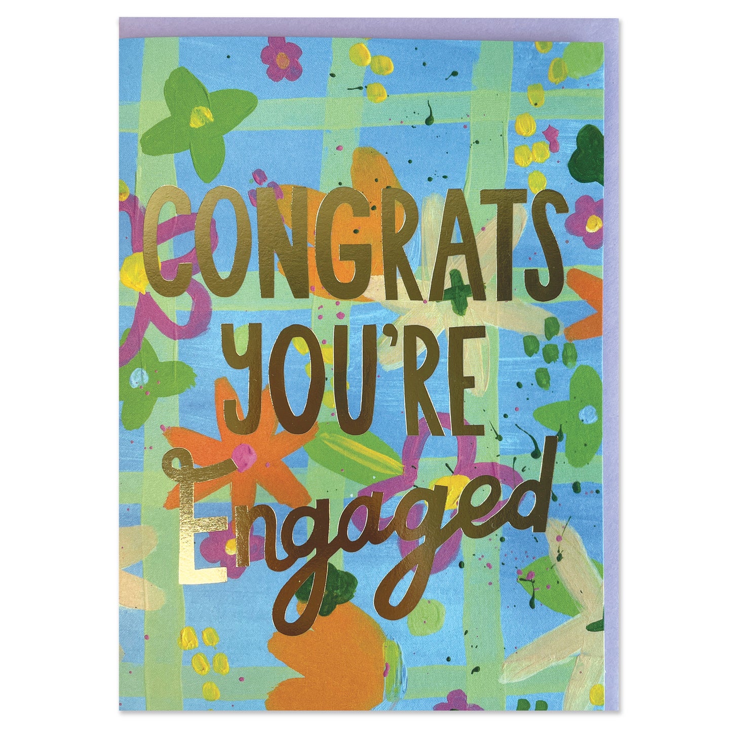 CAN034-Raspberry Blossom-Congrats You'Re Engaged-Card-Canvas Creations