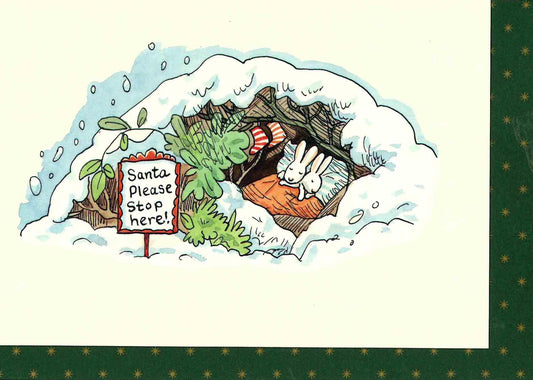 XM121-Two Bad Mice-Santa Please Stop Here-Xmas Card