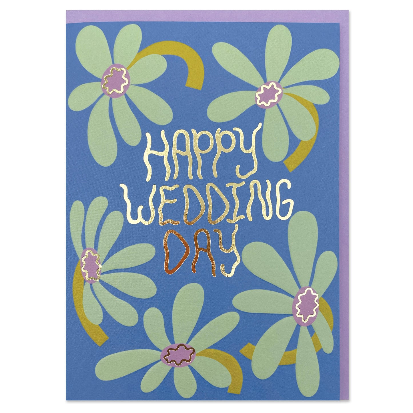 NUR012-Raspberry Blossom-Happy Wedding Day-Card-Nurture