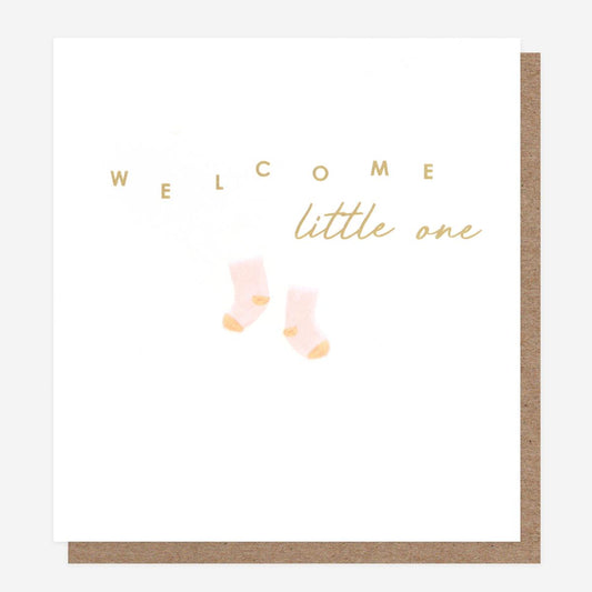 TNC018-Caroline G-Welcome Little One Pink-Card-Tiny Canvas