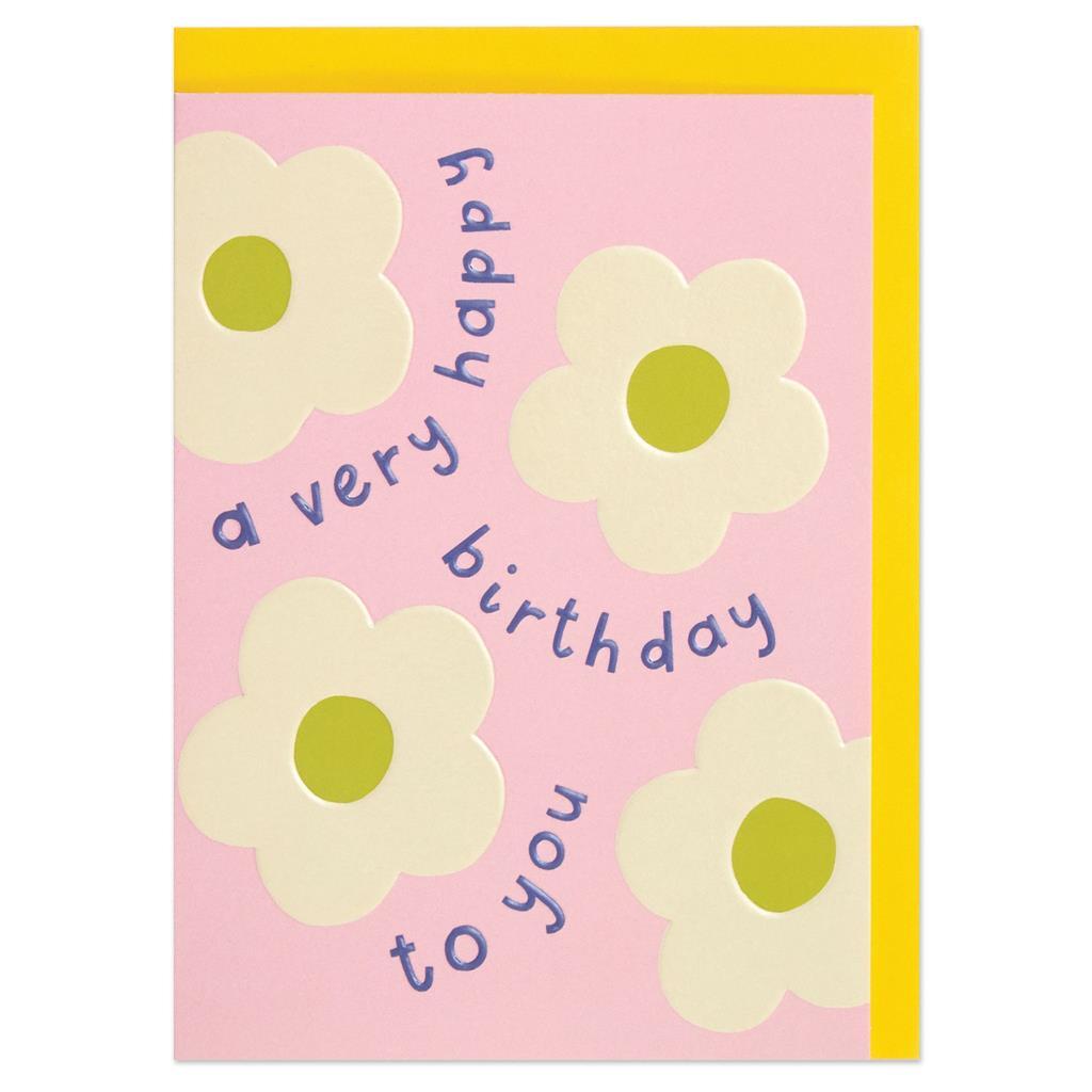 GDV006 Raspberry Blossom Card Good Vibes