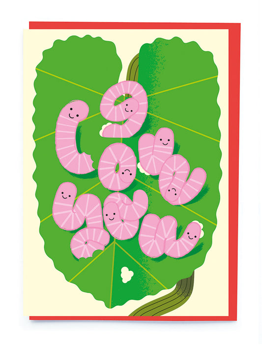 NL296-Noi-Worms + Heart Leaf-Card-