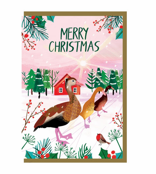 EBX016-Earlybird-Winter Scene-Xmas Card-Buddy & Betty