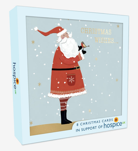 XSA018-Second Nature-Wonderful Festive Season 8Pk Single Design-Xmas Card Pack-Hospice Uk
