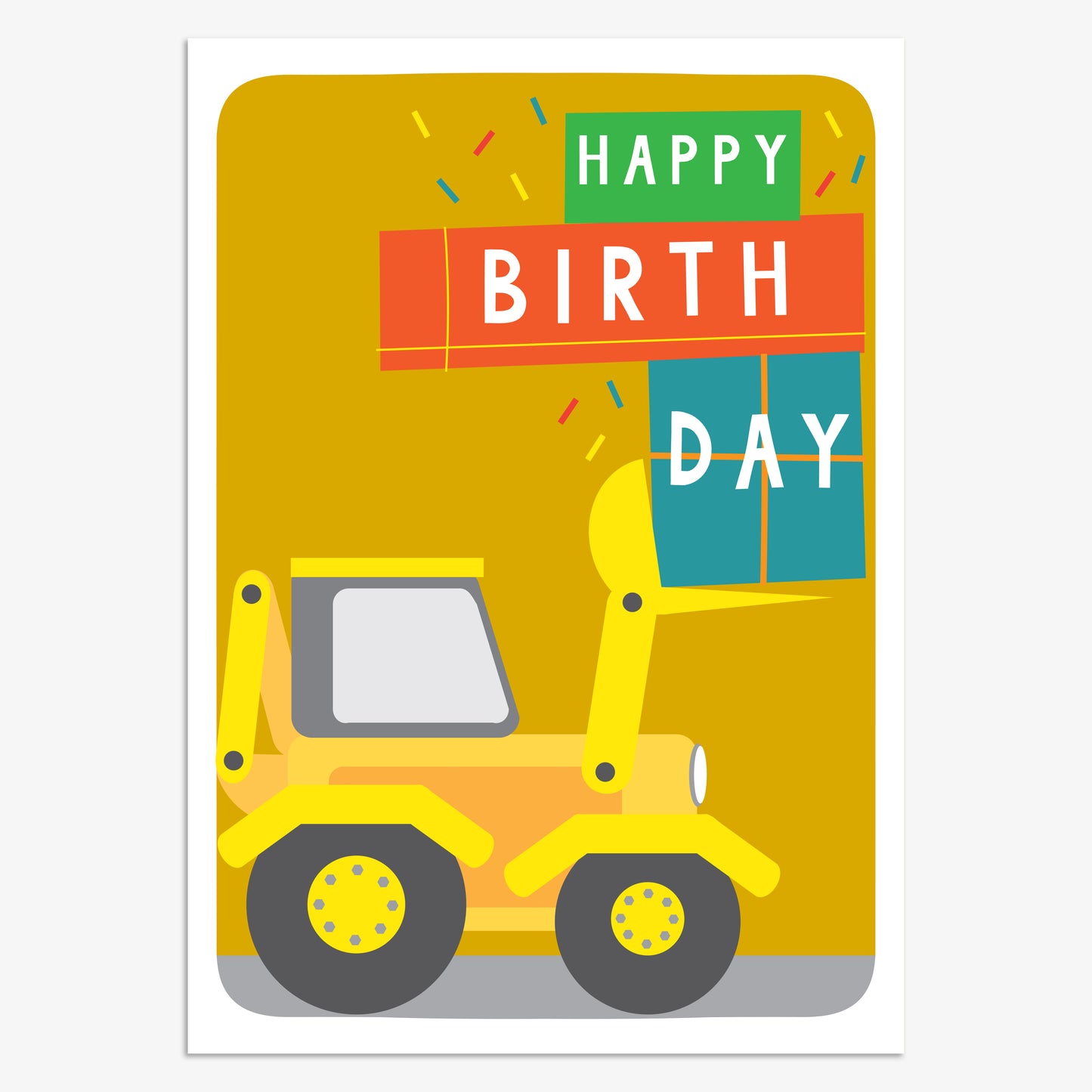 KIN037-Think of Me-Happy Birthday Digger-Card-Kind