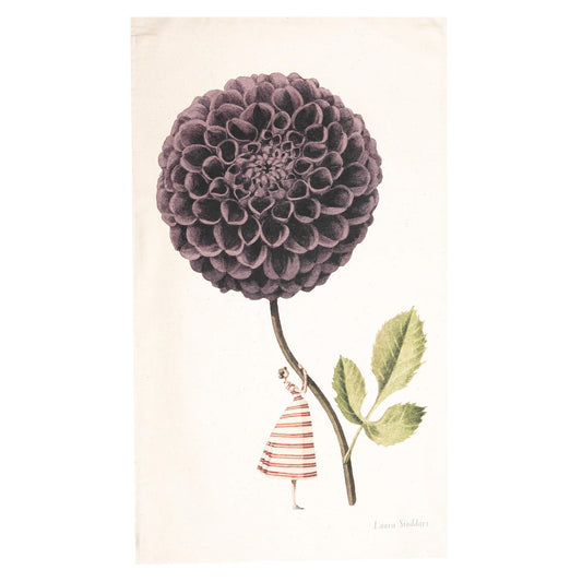 IBD004-Laura Stoddart-Dahlia-In Bloom-Tea Towel Cotton 48 x 78 cm