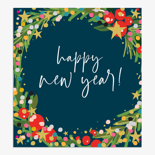 EVX036-Think of Me-Happy New Year-Xmas Card-Evergreen