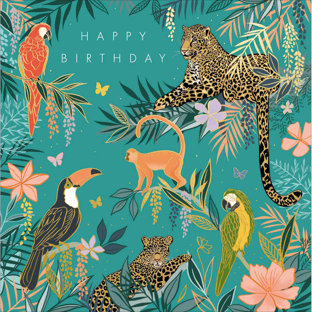 616938-Woodmansterne-Q Cardsngl Hazel Birthday In The Jungle-Card-Charlotte Mason