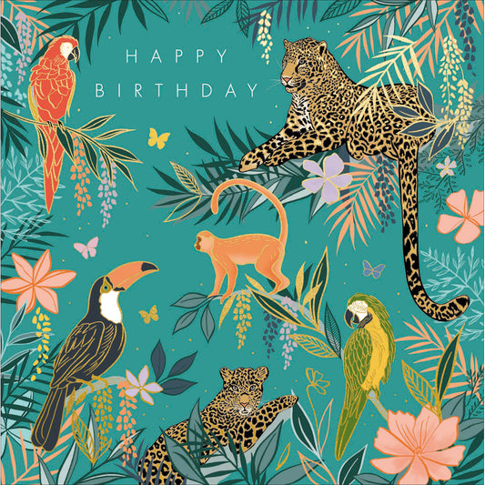 616938-Woodmansterne-Q Cardsngl Hazel Birthday In The Jungle-Card-Charlotte Mason