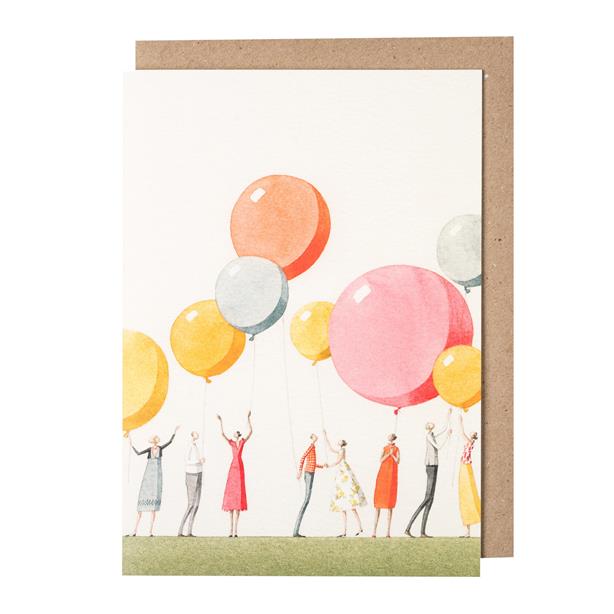 GC033-Laura Stoddart-Ballon Party-Greeting Cards-Card