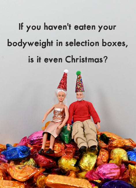 JJC064-Bold & Bright-Xmas Chocs-Xmas Card-Jeffrey & Janice