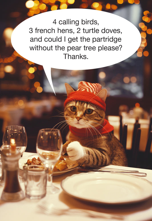 XKMK2406-Kiss Me Kwik-Pear Tree-Xmas Card-