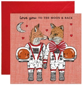 BT130-Apple & Clover-Love You To The Moon Foxes-Card-Vday